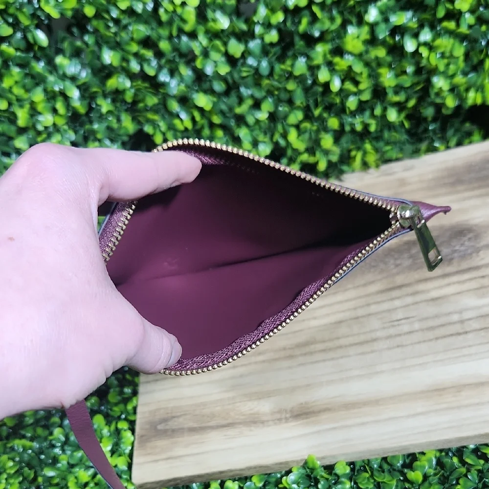 New York & Company Purple Leather Wristlet XL - Picture 7 of 14